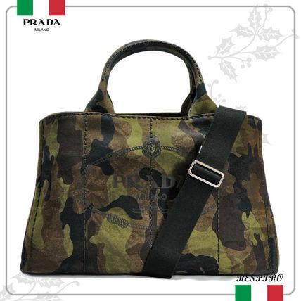 PRADA【3色】大人気のカモフラージュ(迷彩)2WayカナパトートM B2642B